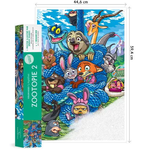 POSTER - Coloriages Mystères - Disney Zootopie 2