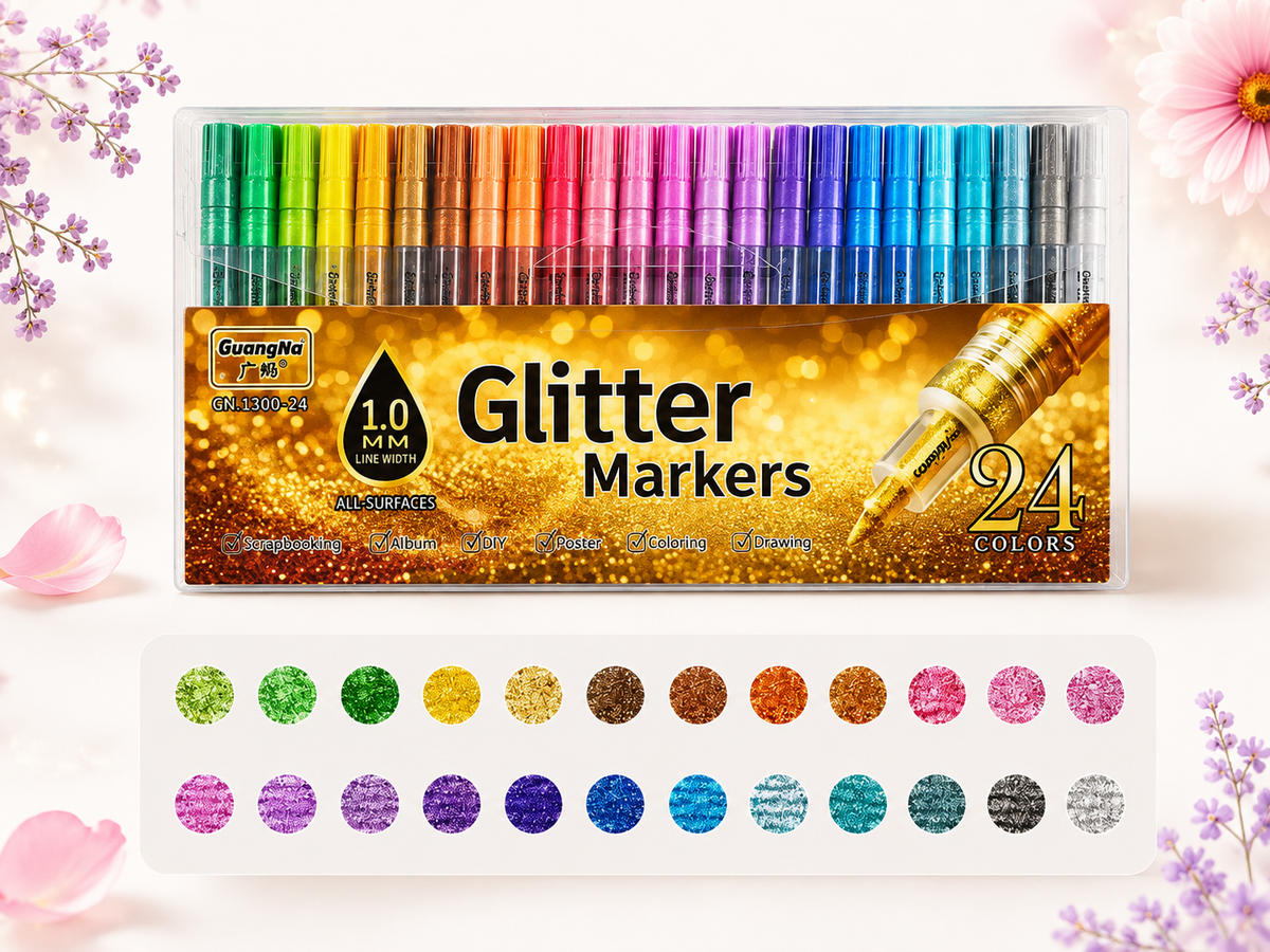 ✨ Guangna Glitter Markers – Pack de 24