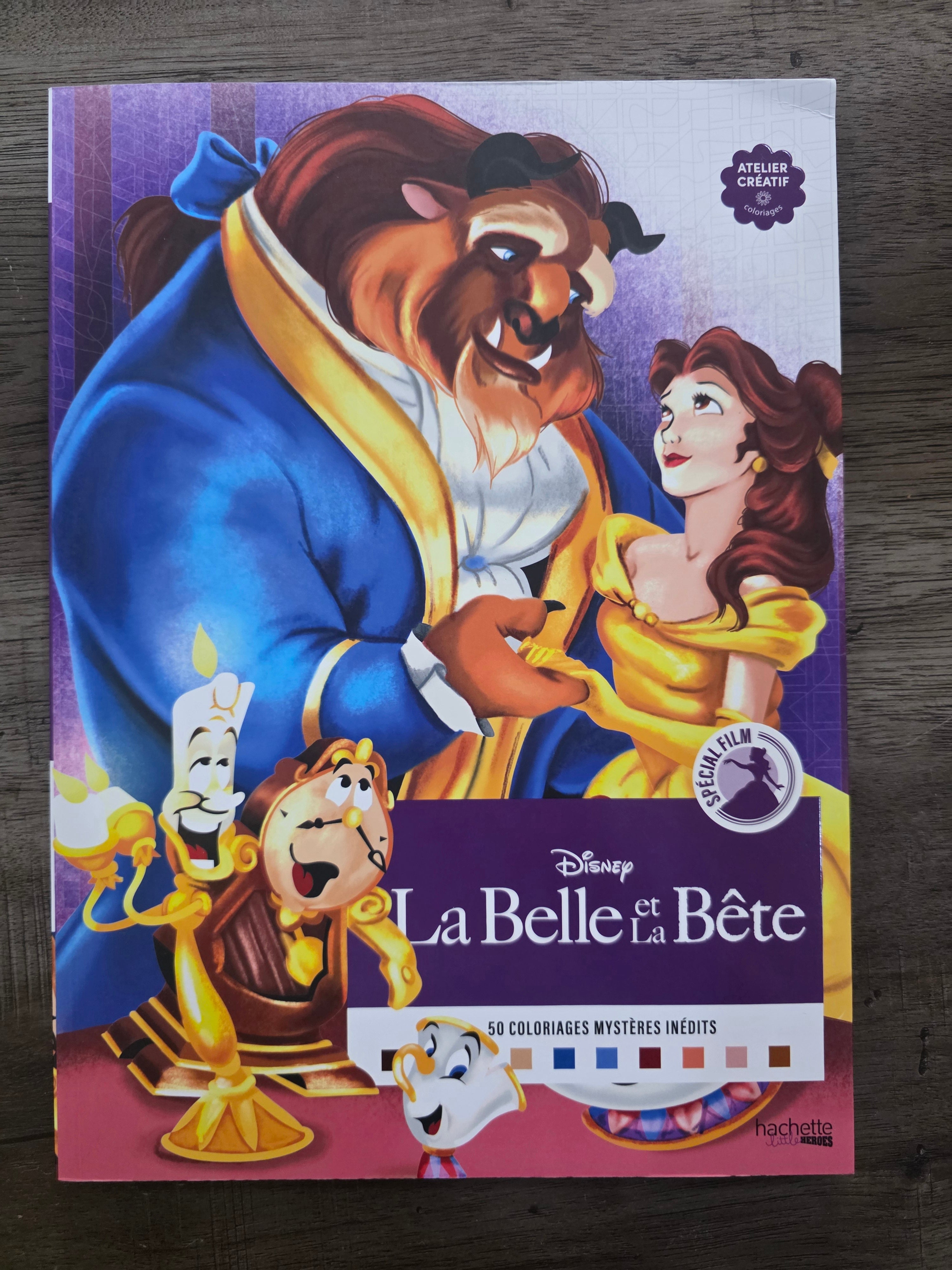 Livre de coloriage mystère la belle et la bête - coloriage mystère
